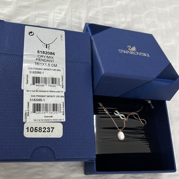 Swarovski Duo Infinity Necklace - Picture 8 of 9